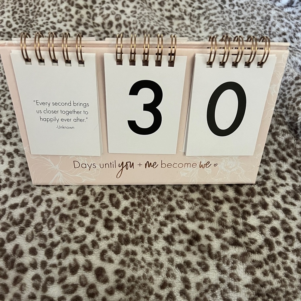 Wedding count down decor